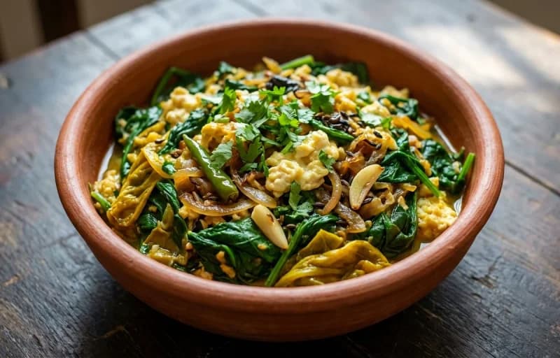 Paleng Xaak logot Koni, Steamed Basmati Rice and Aloo Pitika - Recipe 1