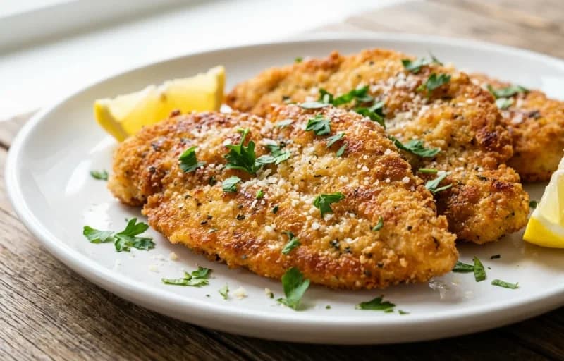 Pan-Fried Chicken Cutlets, Israeli Couscous Salad and Roasted Zucchini with Parmesan - Recipe 1