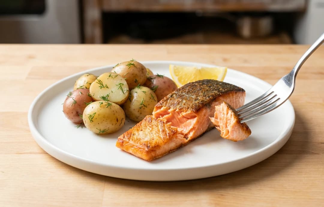 Pan-Seared Salmon with Dill Potatoes