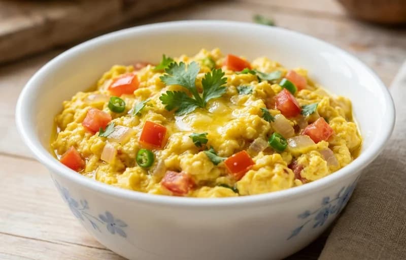 Parsi Akuri with Butter Toast - Recipe 1