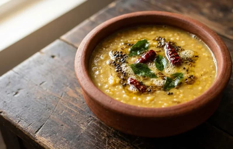 Steamed Basmati Rice, Paruppu, Ghee, Muttai Omelette and Cabbage Poriyal - Recipe 2