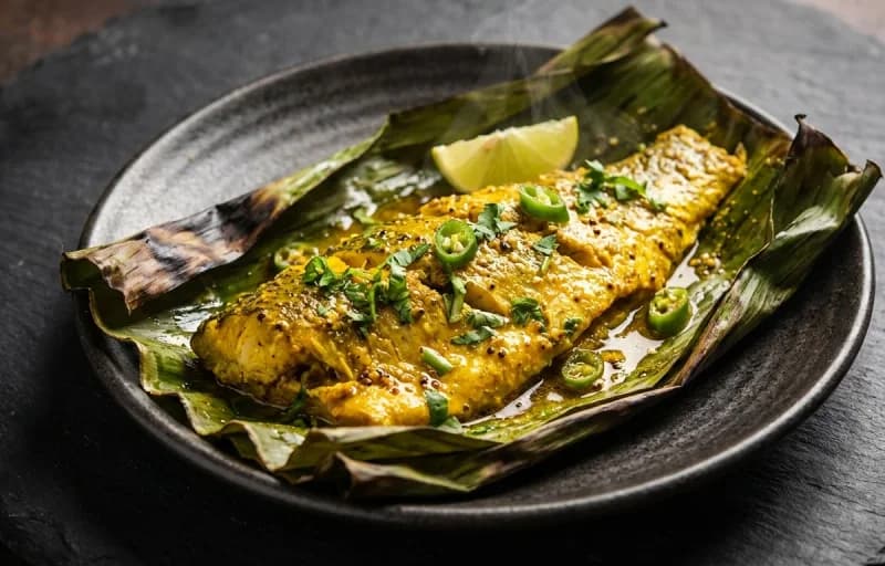 Patra Poda Machha, Bihari Arna and Kachumber Salad - Recipe 1