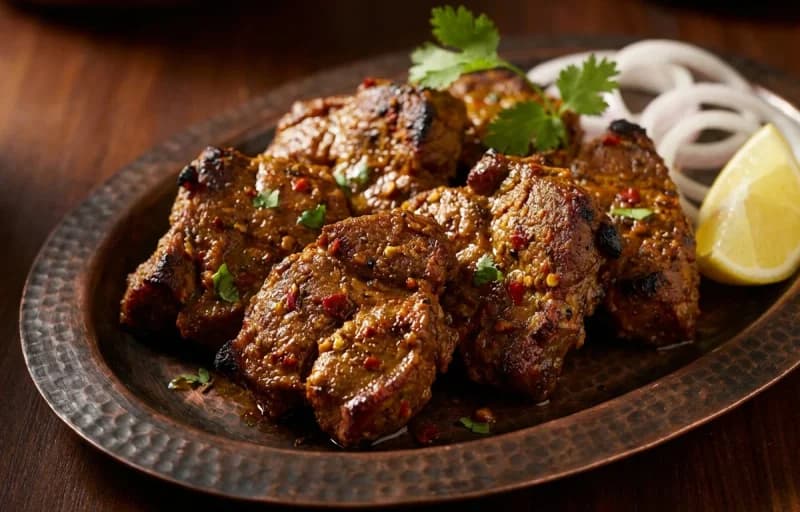 Patthar ka Gosht, Roomali Roti and Mint Chutney - Recipe 1