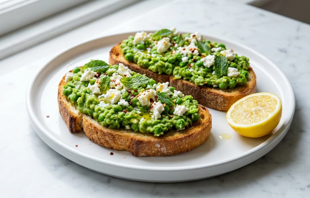 Pea and Feta Smash on Toast