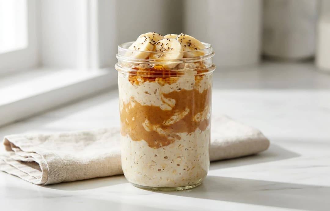 Peanut Butter Banana Overnight Oats