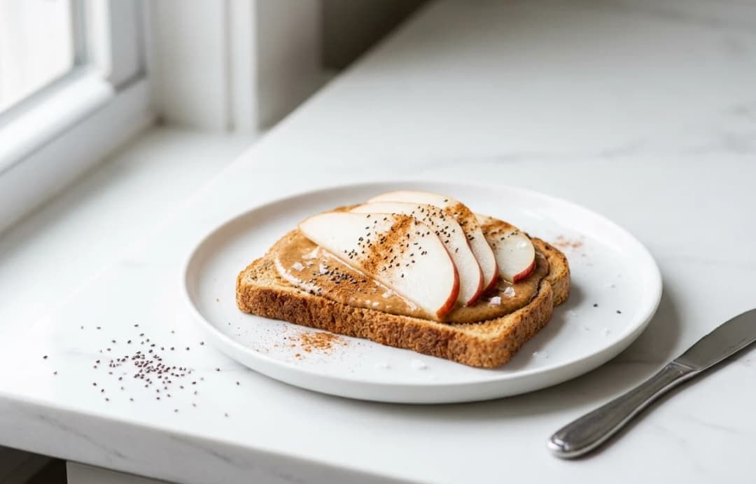 Pear & Almond Butter Toast