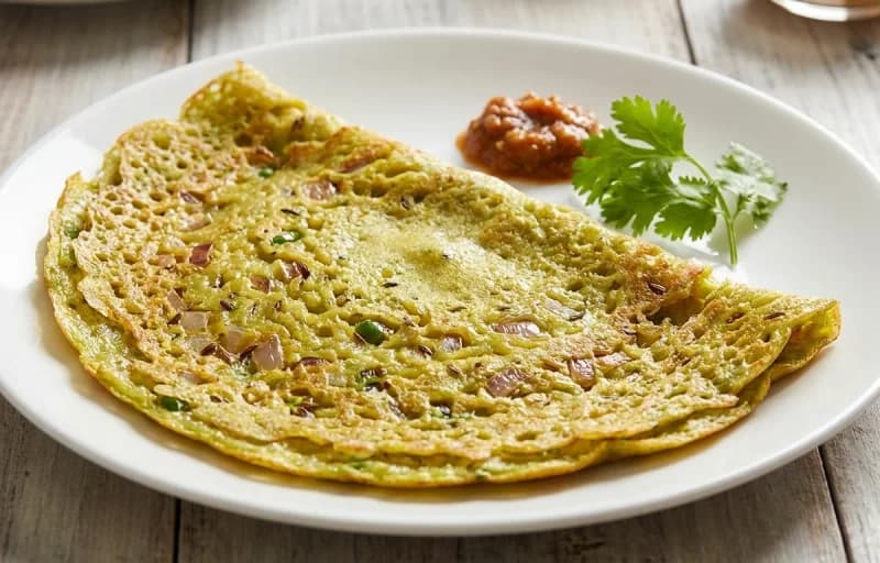 Pesarattu, Rava Upma and Egg Bhurji - Recipe 1