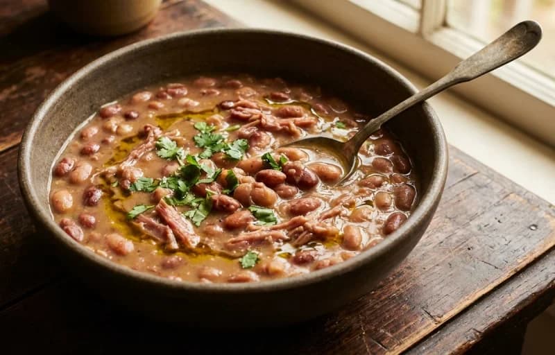 Huevos Rancheros with Red Chile, Pinto Beans and Corn Tortillas - Recipe 2