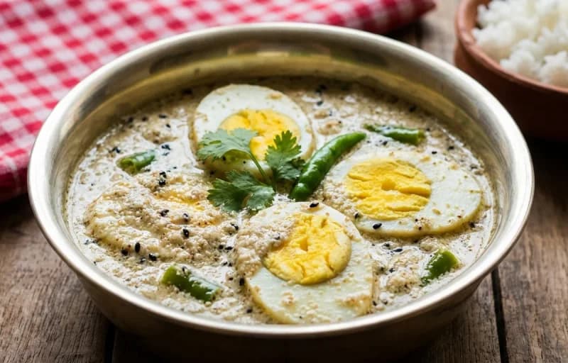 Bengali Porota with Posto Diye Dimer Torkari - Recipe 2