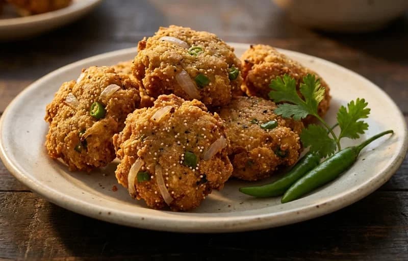 Postor Bora with Panta Bhat - Recipe 1