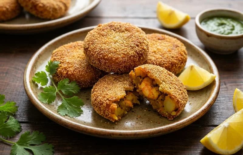Prawn Rava Fry Cutlets