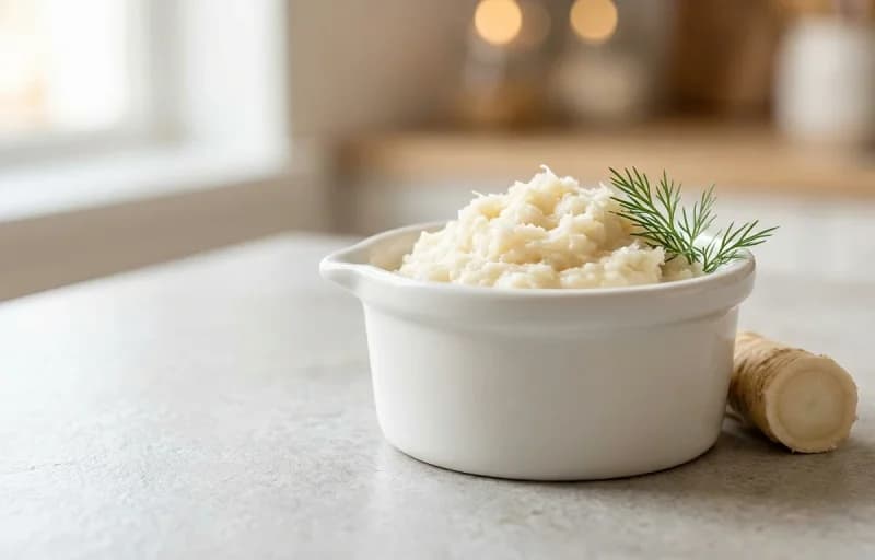 Gefilte Fish, Prepared Horseradish and Boiled Potatoes and Carrots - Recipe 2