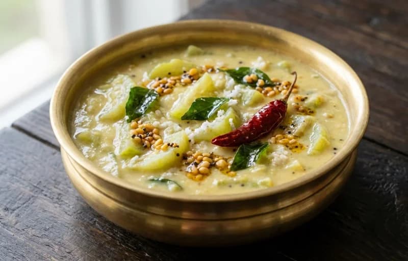 Steamed Basmati Rice, Pudalangai Kootu, Jeeraga Rasam and Arisi Vadam - Recipe 2