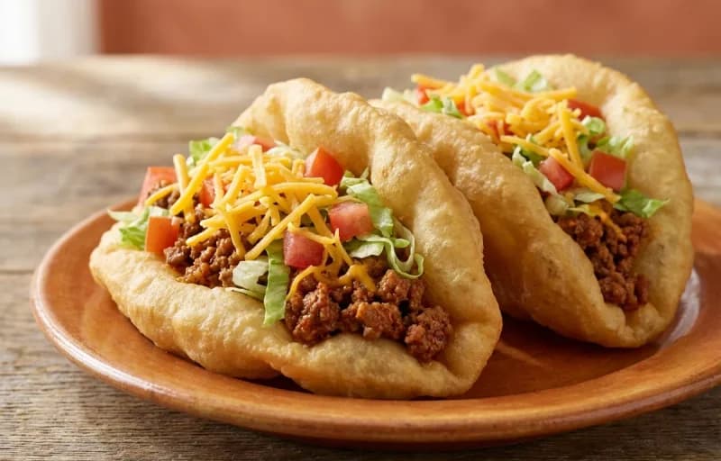 Puffy Tacos, Spanish Rice and Charro Beans - Recipe 1