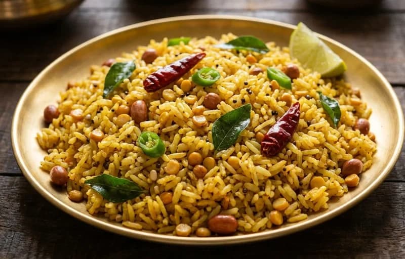 Pulihora with Kodi Guddu Vepudu - Recipe 1