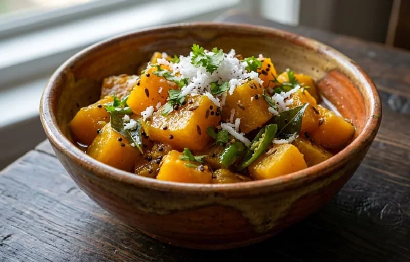 Pumpkin Bhaji, Goan Red Rice and Solkadhi - Recipe 1