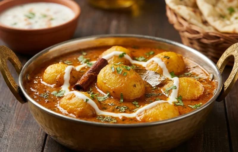 Punjabi Dum Aloo, Dal Sultani and Taftan - Recipe 1
