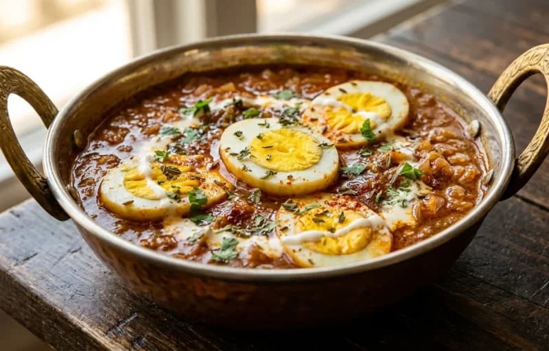 Punjabi Egg Masala with Laccha Paratha - Recipe 1