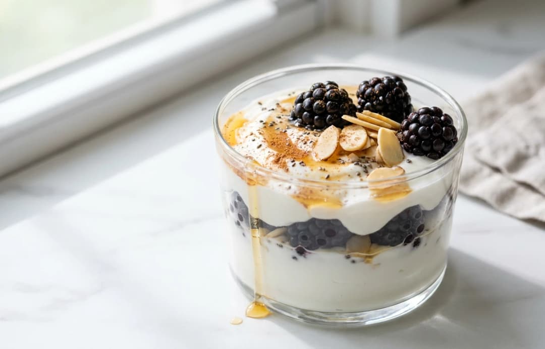 Quick Blackberry Yogurt Parfait