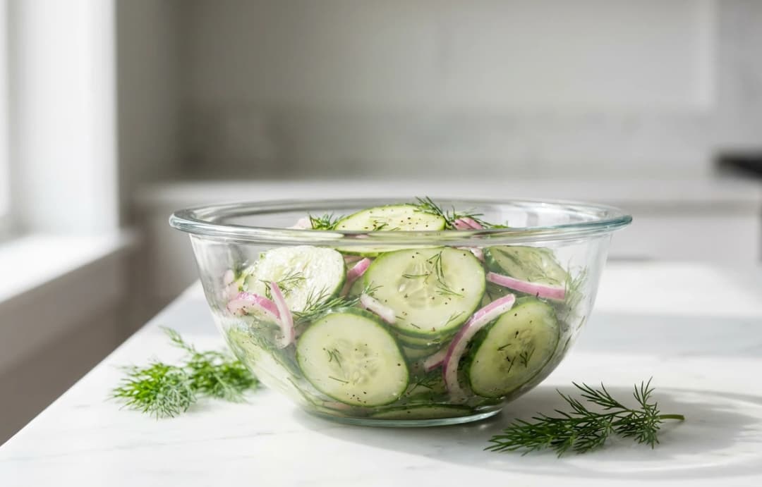 Quick Dill & Vinegar Cucumber Salad