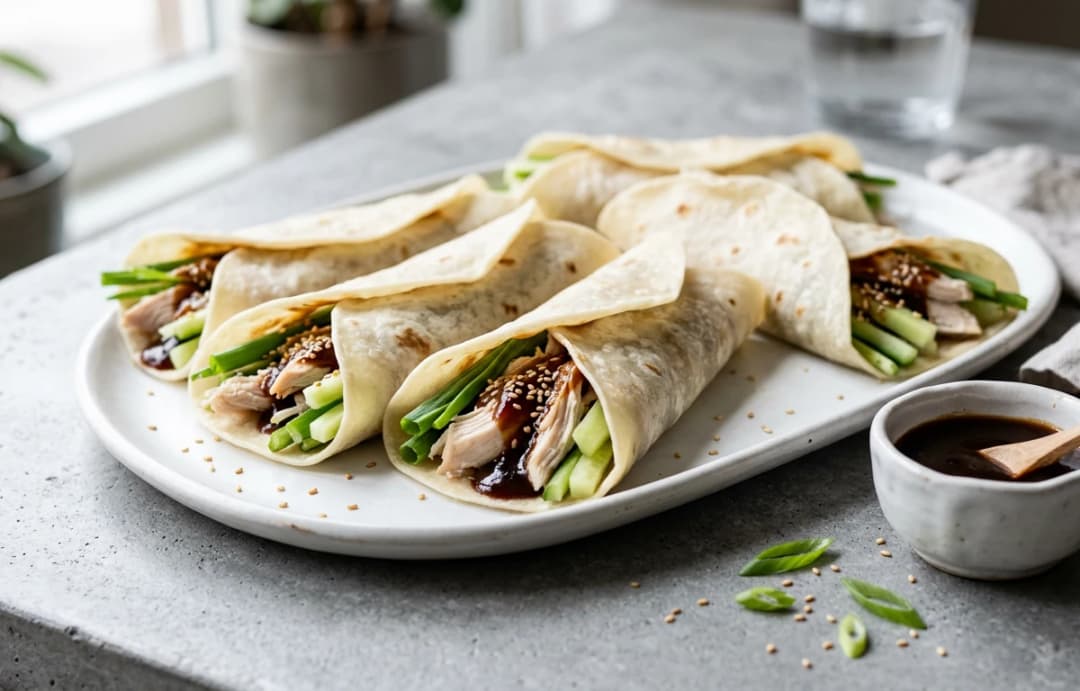 Quick Shredded Chicken Pancakes