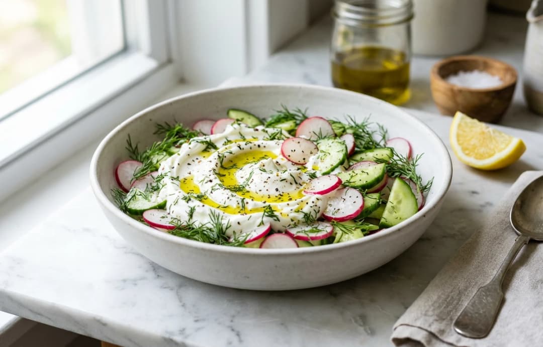 Radish & Cucumber Yogurt Salad