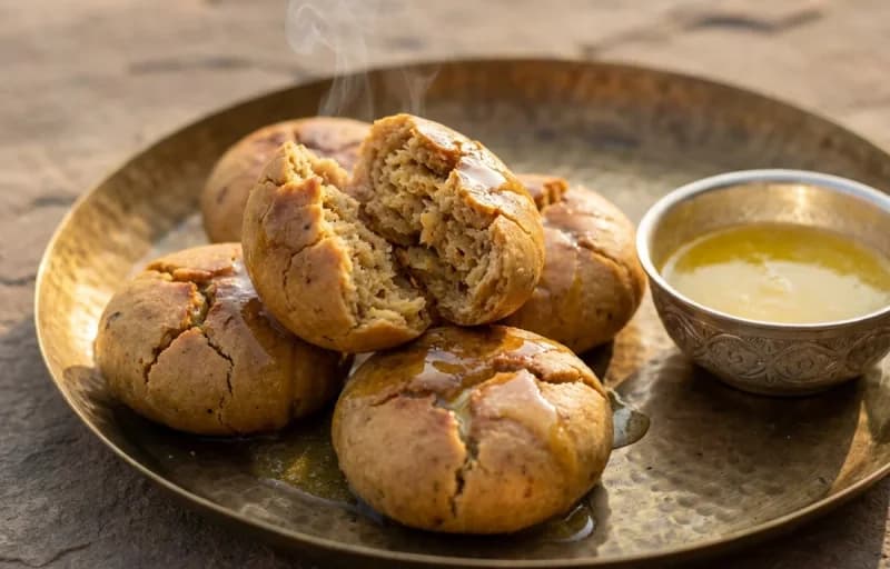 Panchmel Dal, Rajasthani Bati and Kachumber Salad - Recipe 2