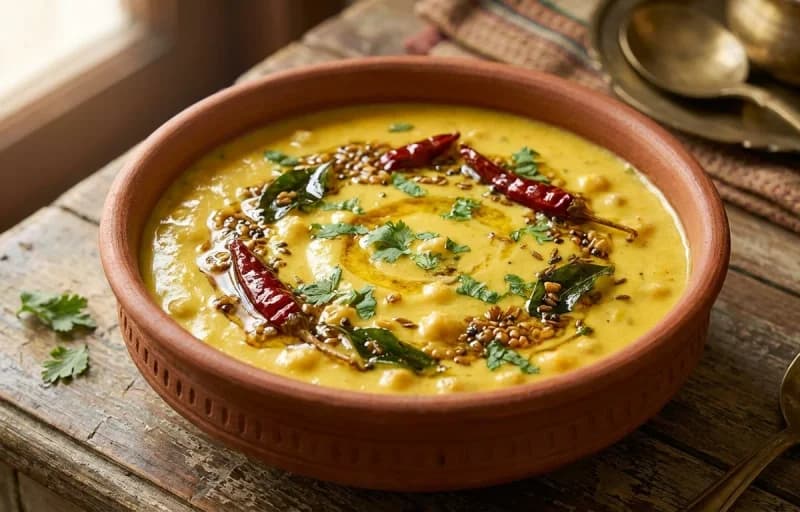 Rajasthani Kadhi, Bajra Khichdi and Egg Tadka - Recipe 1