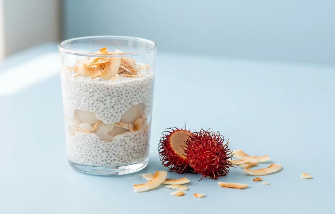 Rambutan & Coconut Chia Pudding