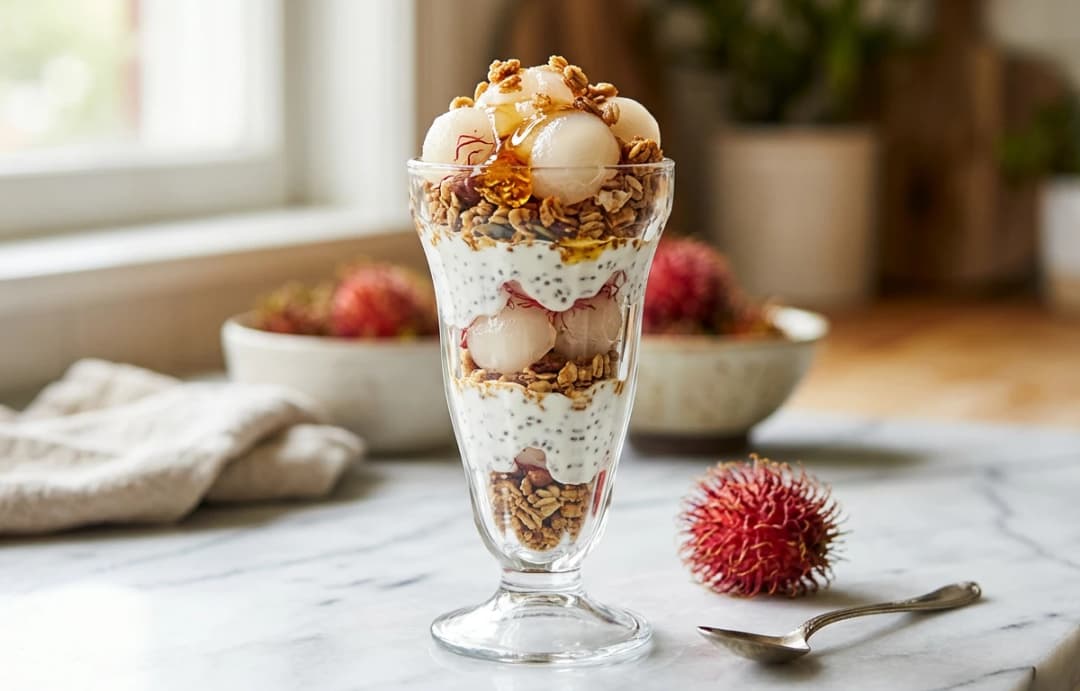 Rambutan & Yogurt Parfait