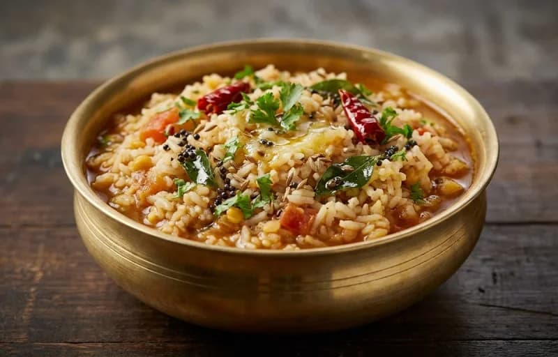 Eral Varuval, Rasam Sadam and Curd - Recipe 2