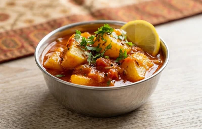 Rasawala Bateta nu Shaak with Puri - Recipe 1