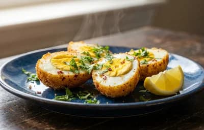 Rava Fried Boiled Eggs