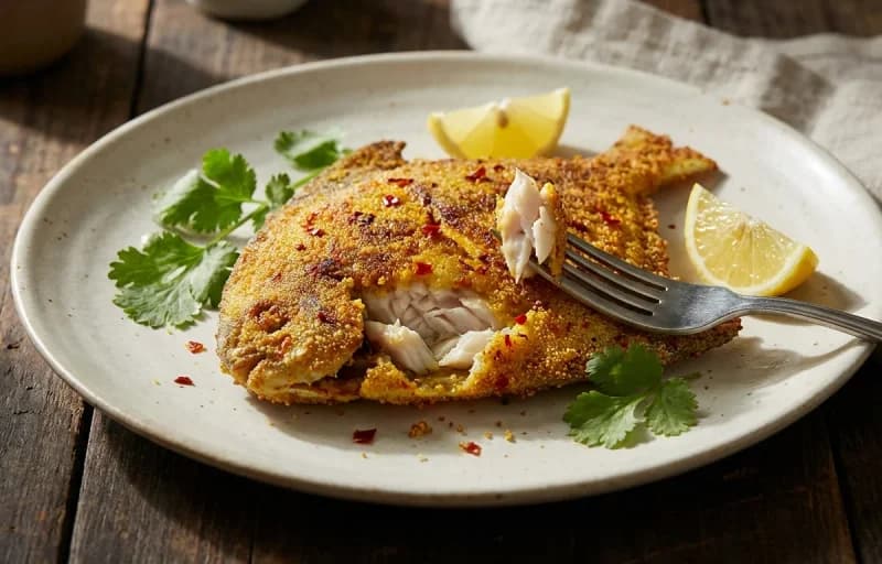 Rava Fried Pomfret, Varan Bhaat and Koshimbir - Recipe 1