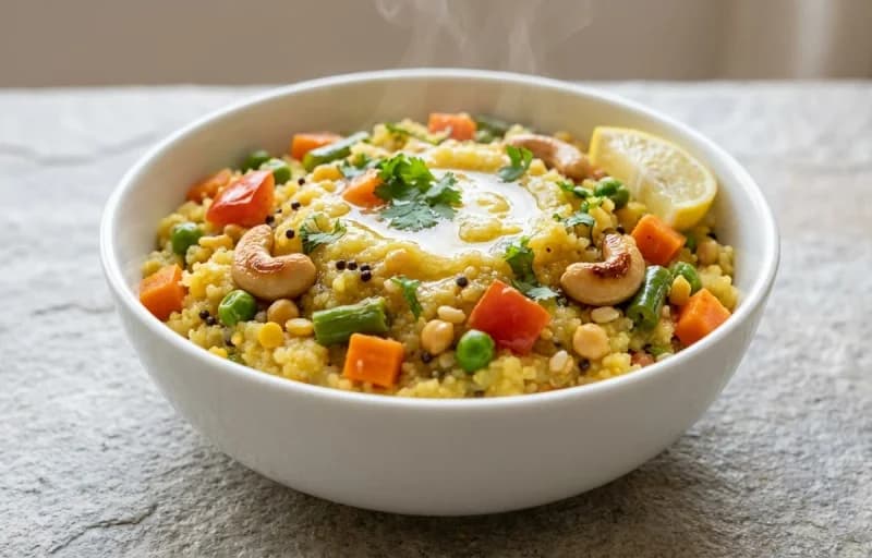 Rava Kichadi with Thengai Chutney - Recipe 1