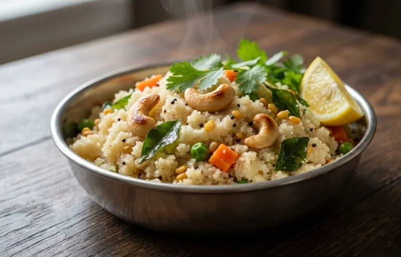 Rava Upma with Egg Fry - Recipe 1