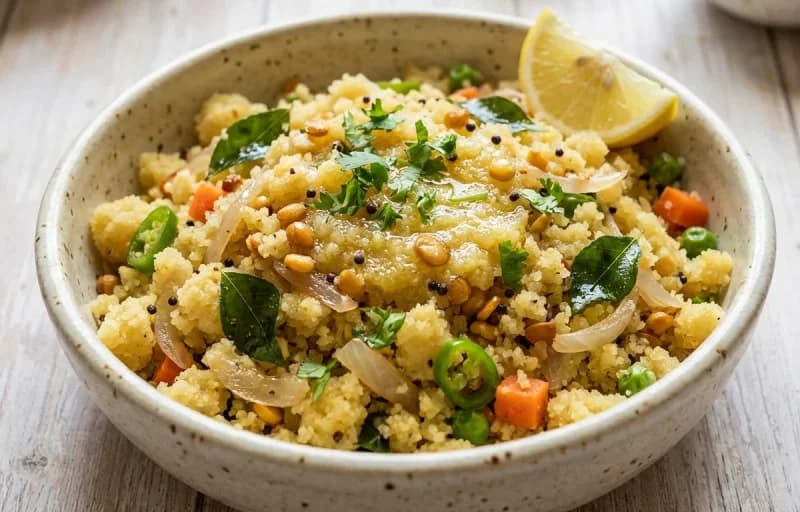 Rava Uppittu with Coconut Chutney - Recipe 1