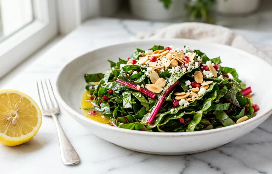 Raw Chard Ribbon Salad