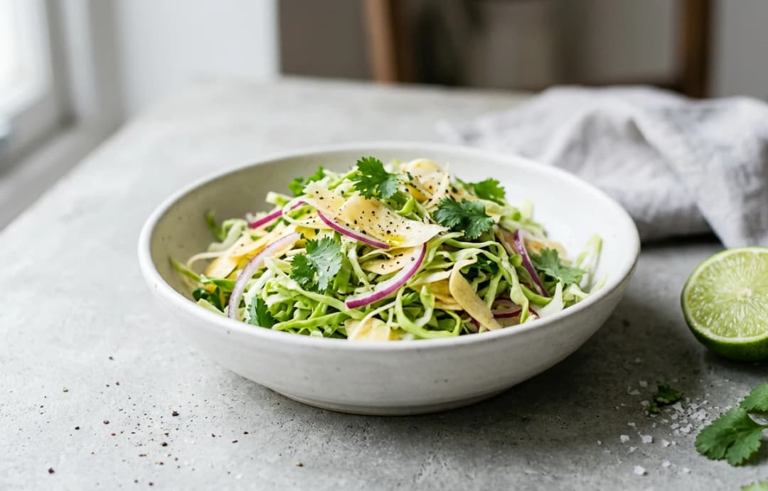 Raw Plantain & Cabbage Slaw