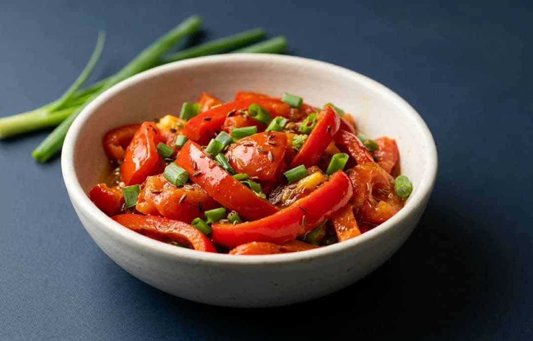 Red Bell Pepper Sabzi