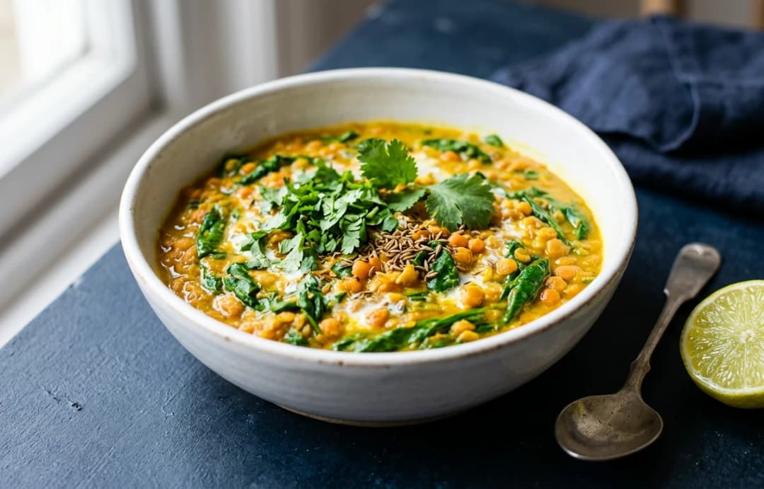 Red Lentil & Spinach Curry