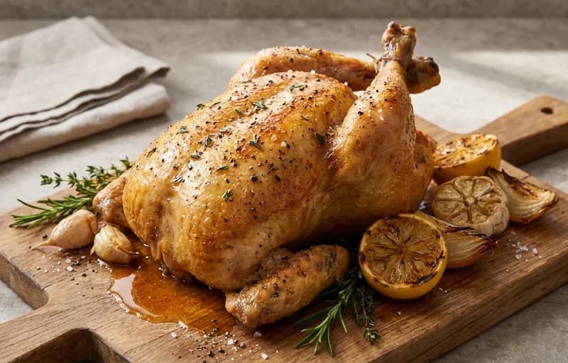 Roast Chicken, Roasted Potatoes and Green Salad - Recipe 1