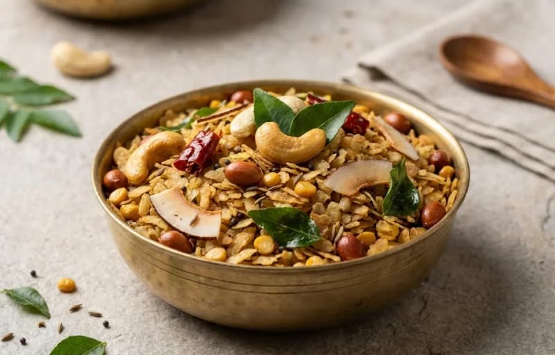 Roasted Poha, Dahi and Gatte ki Sabzi - Recipe 1