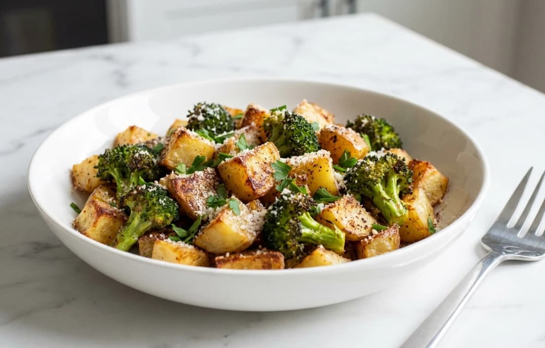 Roasted Potatoes and Broccoli