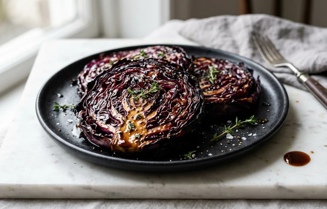 Roasted Red Cabbage Steaks