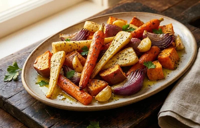 Herb-Crusted Pork Roast, Roasted Root Vegetables and Pan Gravy - Recipe 2