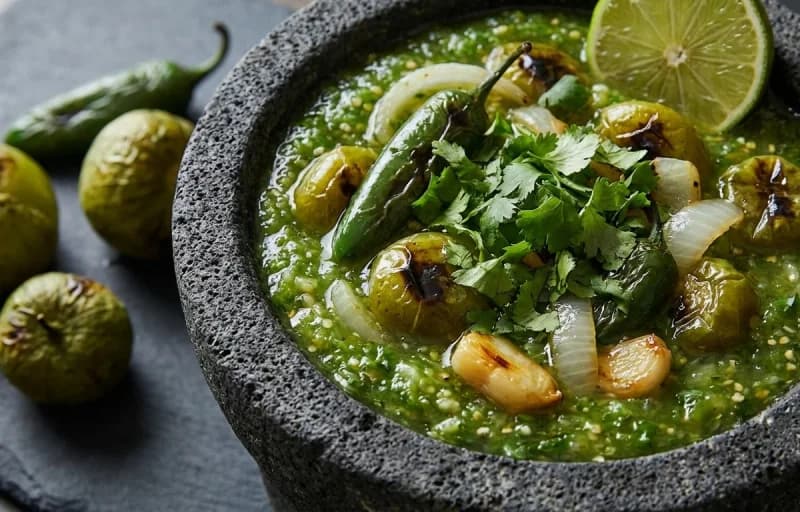 Tripas Tacos, Roasted Salsa Verde and Onion Cilantro Taco Topping - Recipe 2