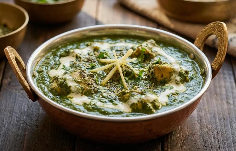 Saag Chicken, Tandoori Roti and White Butter - Recipe 1