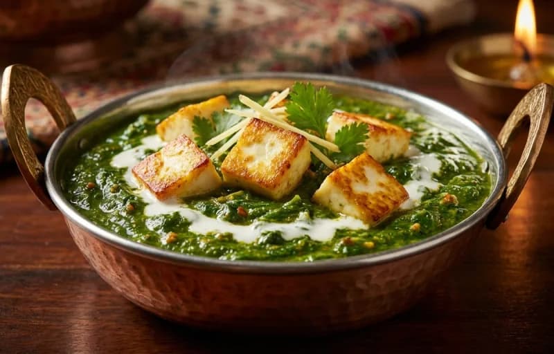 Saag Paneer with Steamed Basmati Rice - Recipe 1