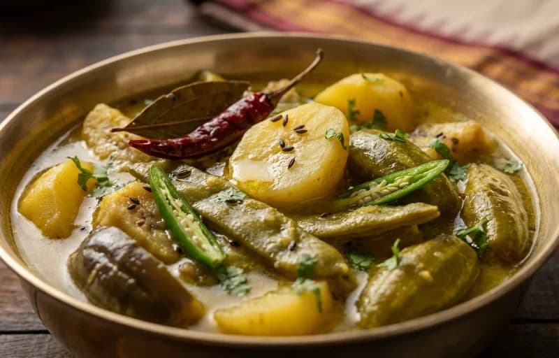 Ruti with Sada Torkari - Recipe 2